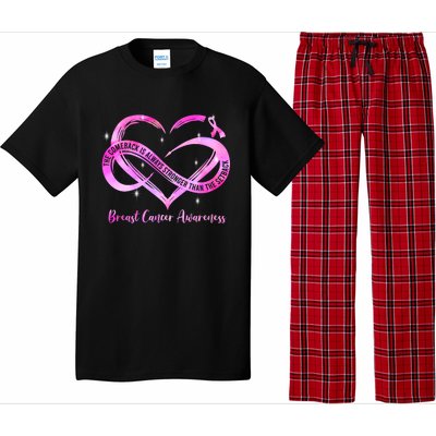 Pink Heart Stronger Than Cancer Breast Cancer Awareness Gift Pajama Set