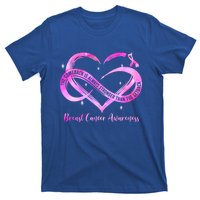 Pink Heart Stronger Than Cancer Breast Cancer Awareness Gift T-Shirt