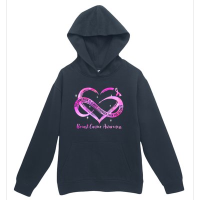 Pink Heart Stronger Than Cancer Breast Cancer Awareness Gift Urban Pullover Hoodie