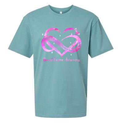 Pink Heart Stronger Than Cancer Breast Cancer Awareness Gift Sueded Cloud Jersey T-Shirt