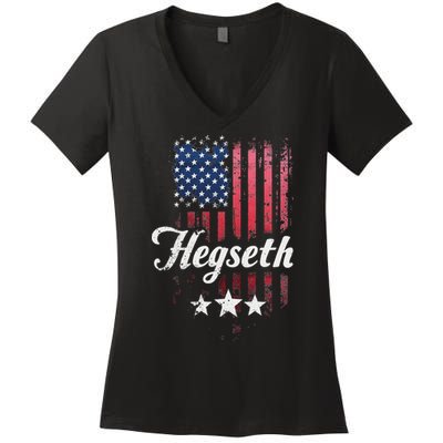 Pete Hegseth Secretary Of Defense Trump Pick Maga Support Women's V-Neck T-Shirt