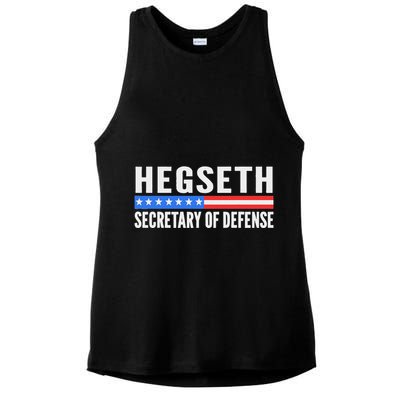 Pete Hegseth Secretary Of Defense Trump Maga Support Ladies PosiCharge Tri-Blend Wicking Tank
