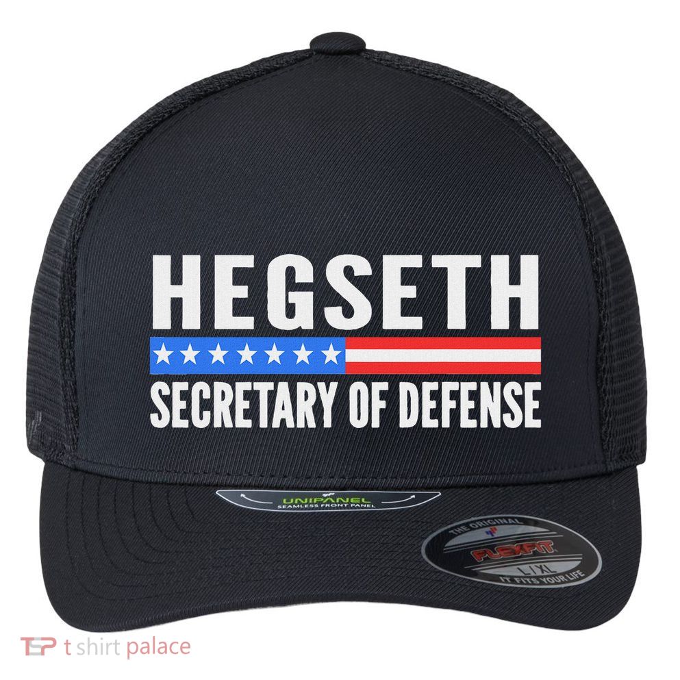 Pete Hegseth Secretary Of Defense Trump Maga Support Flexfit Unipanel Trucker Cap