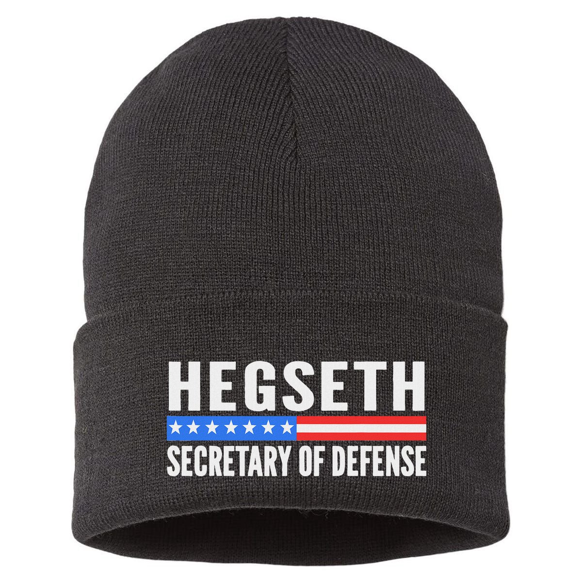 Pete Hegseth Secretary Of Defense Trump Maga Support Sustainable Knit Beanie