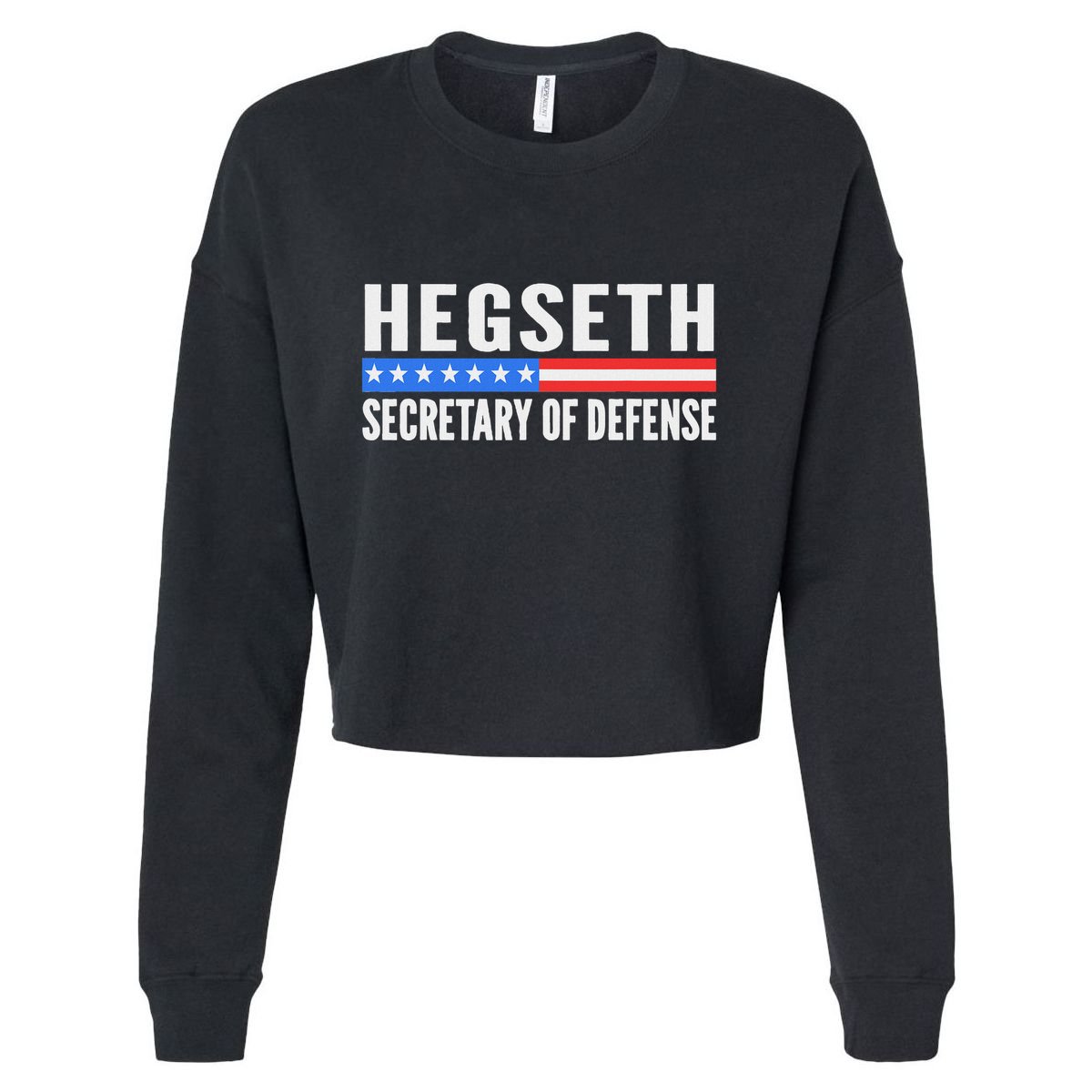 Pete Hegseth Secretary Of Defense Trump Maga Support Cropped Pullover Crew