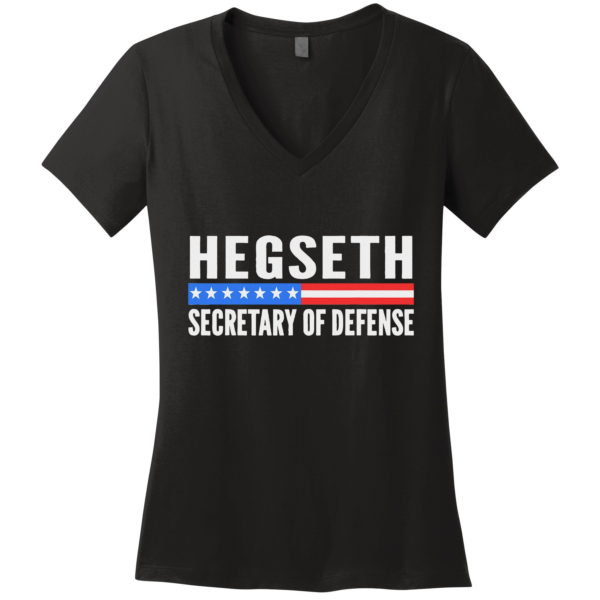 Pete Hegseth Secretary Of Defense Trump Maga Support Women's V-Neck T-Shirt