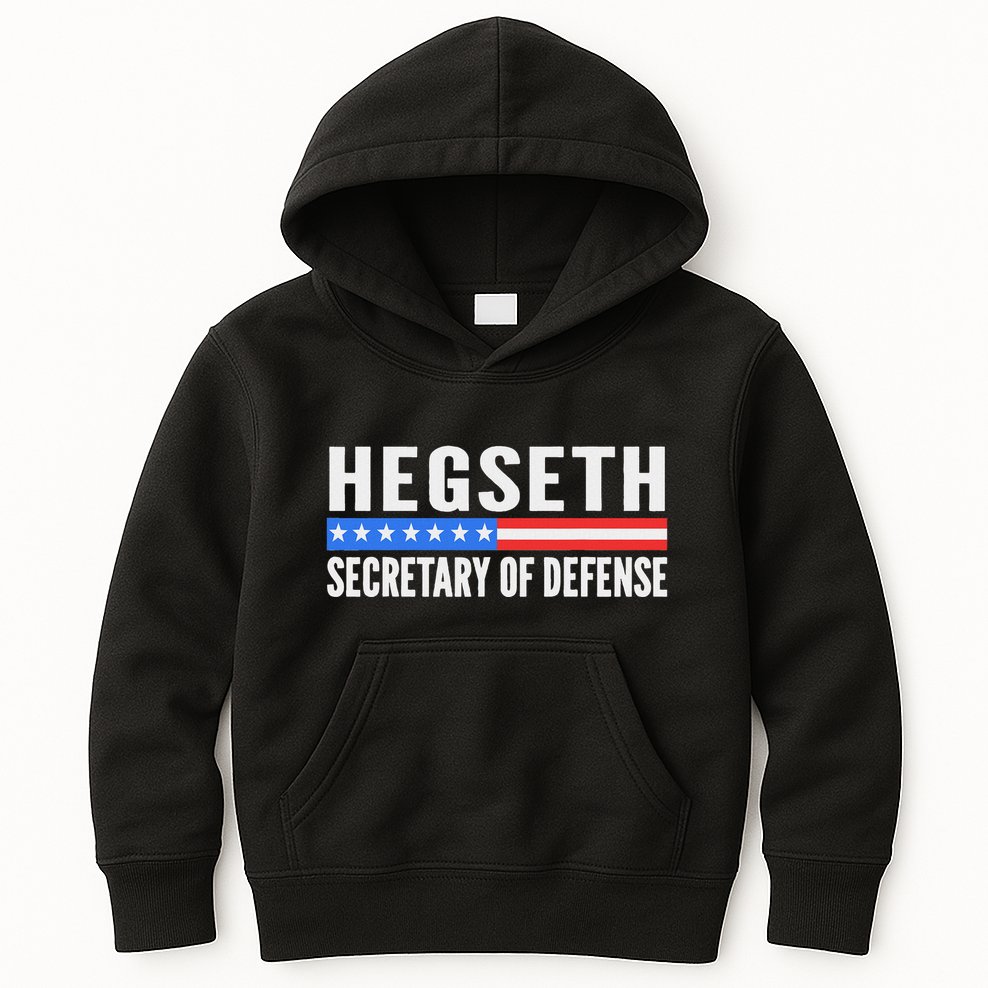 Pete Hegseth Secretary Of Defense Trump Maga Support Kids Hoodie