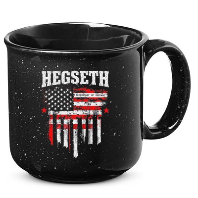 Pete Hegseth Secretary Of Defense Trump Support Patriots 15oz Campfire Ceramic Mug