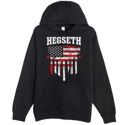 Pete Hegseth Secretary Of Defense Trump Support Patriots Premium Pullover Hoodie