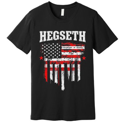 Pete Hegseth Secretary Of Defense Trump Support Patriots Premium T-Shirt