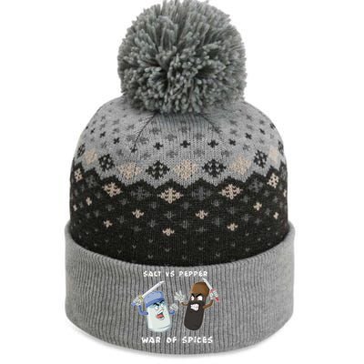 Pun Humor Salt Vs Pepper Deadly Weapon Cartoon Spices Salt Gift The Baniff Cuffed Pom Beanie