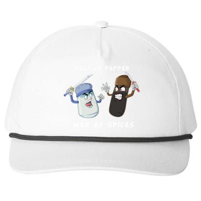 Pun Humor Salt Vs Pepper Deadly Weapon Cartoon Spices Salt Gift Snapback Five-Panel Rope Hat