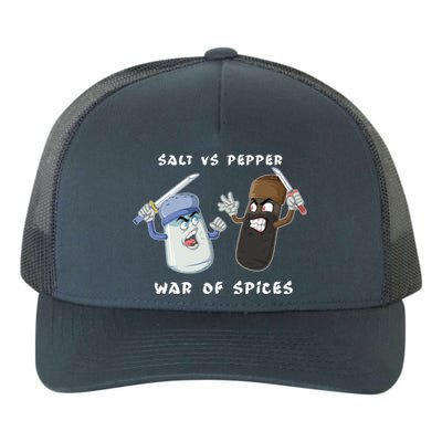 Pun Humor Salt Vs Pepper Deadly Weapon Cartoon Spices Salt Gift Yupoong Adult 5-Panel Trucker Hat