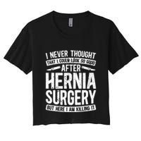 Post Hernia Surgery Recovery Women's Crop Top Tee