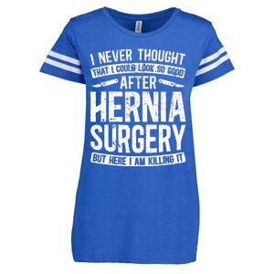 Post Hernia Surgery Recovery Enza Ladies Jersey Football T-Shirt