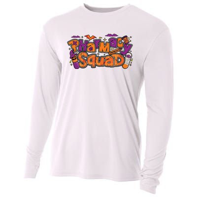 Pharmacy Halloween Squad Pharmacist Pharmacy Technician Cpht Cooling Performance Long Sleeve Crew