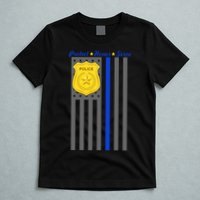 Protect Honor Serve Blue Striped Police Flag T-Shirt