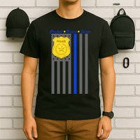 Protect Honor Serve Blue Striped Police Flag T-Shirt