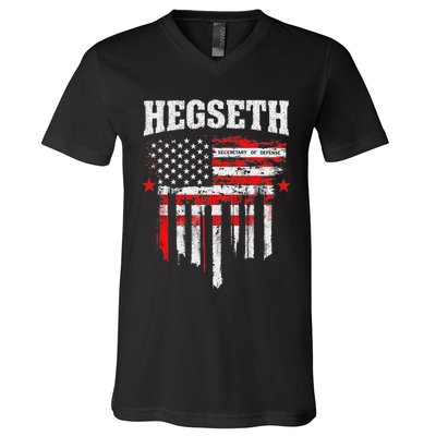 Pete Hegseth Secretary Of Defense Trump Support Patriots V-Neck T-Shirt
