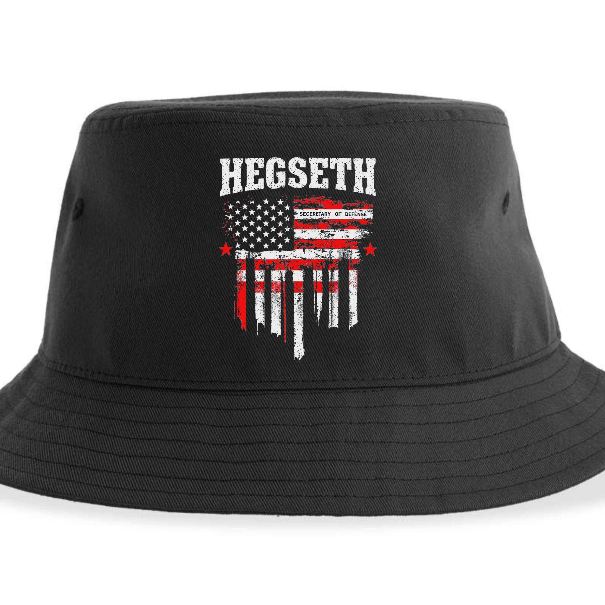Pete Hegseth Secretary Of Defense Trump Support Patriots Sustainable Bucket Hat