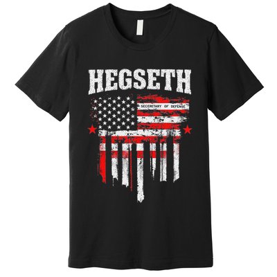 Pete Hegseth Secretary Of Defense Trump Support Patriots Premium T-Shirt
