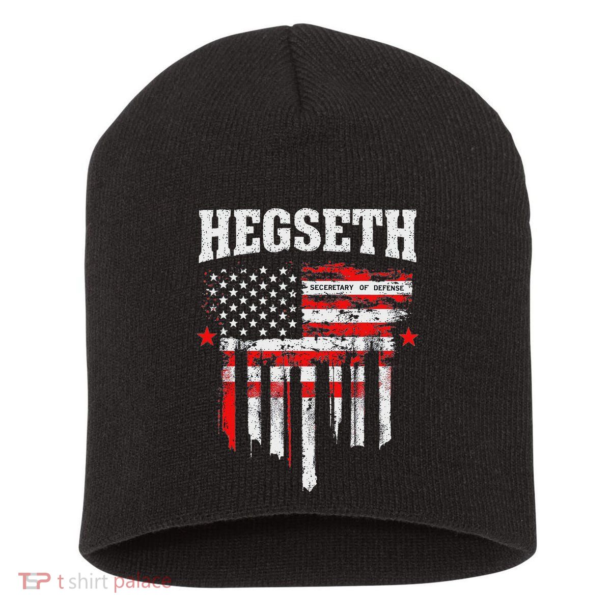 Pete Hegseth Secretary Of Defense Trump Support Patriots Short Acrylic Beanie
