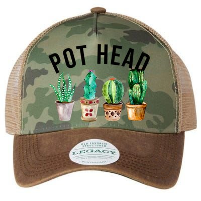 Pot Head Succulent Plant Lover Gift Funny Gardening Plant Legacy Tie Dye Trucker Hat