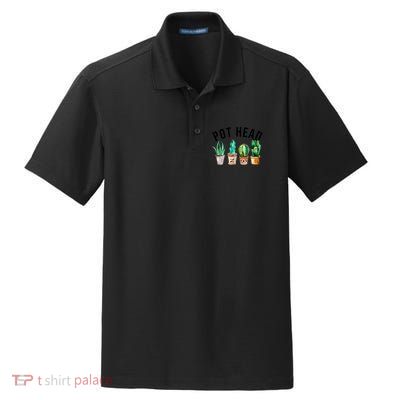 Pot Head Succulent Plant Lover Gift Funny Gardening Plant Dry Zone Grid Polo
