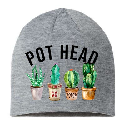 Pot Head Succulent Plant Lover Gift Funny Gardening Plant Sustainable Beanie
