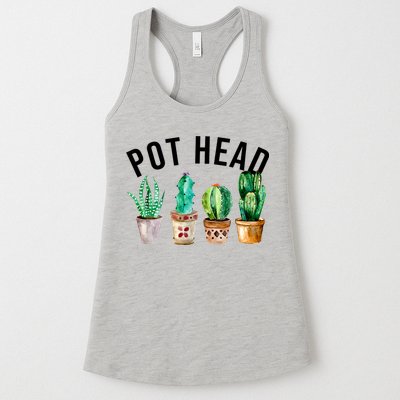 Pot Head Succulent Plant Lover Gift Funny Gardening Plant Womens Tank Top