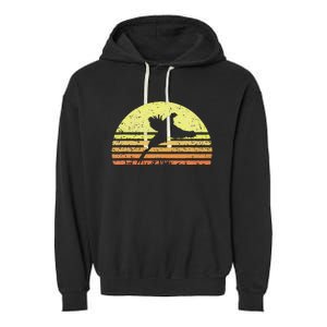 Pheasant Hunting South Dakota Upland Bird Game Hunter Retro Garment-Dyed Fleece Hoodie