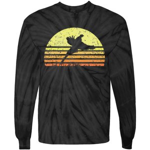 Pheasant Hunting South Dakota Upland Bird Game Hunter Retro Tie-Dye Long Sleeve Shirt