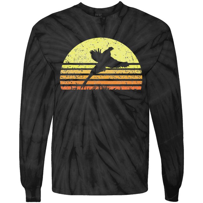 Pheasant Hunting South Dakota Upland Bird Game Hunter Retro Tie-Dye Long Sleeve Shirt