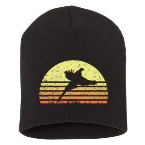 Pheasant Hunting South Dakota Upland Bird Game Hunter Retro Short Acrylic Beanie