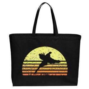 Pheasant Hunting South Dakota Upland Bird Game Hunter Retro Cotton Canvas Jumbo Tote