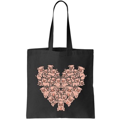 Pigs Heart Shape Cute Love Hog Swine Bag