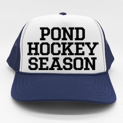 Pond Hockey Season Gift Trucker Hat