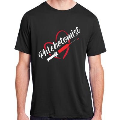 Phlebotomist Heart Syringe Veins Phlebotomy Technician Adult ChromaSoft Performance T-Shirt