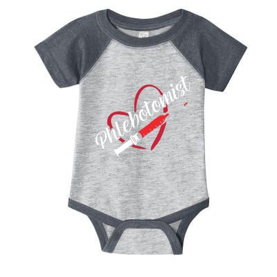 Phlebotomist Heart Syringe Veins Phlebotomy Technician Infant Baby Jersey Bodysuit