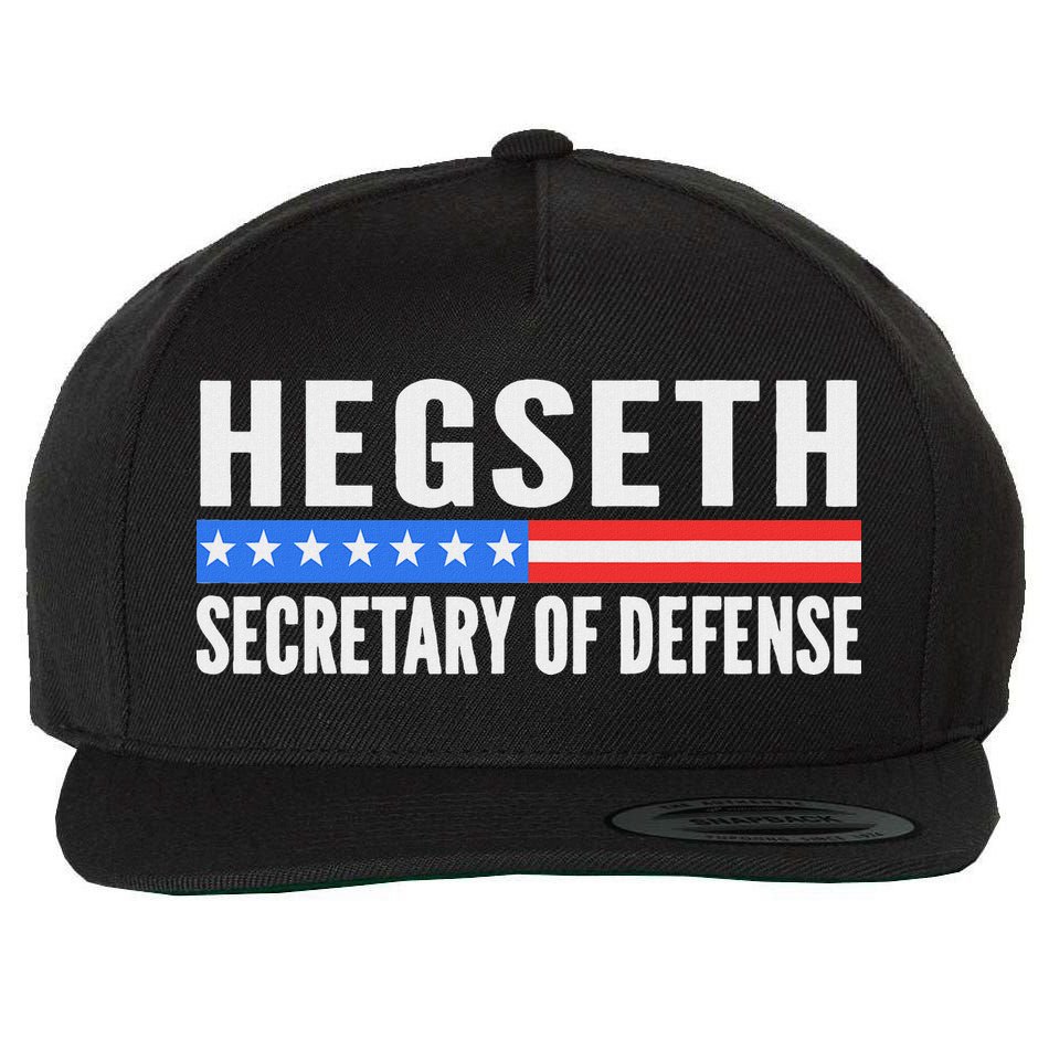 Pete Hegseth Secretary Of Defense Wool Snapback Cap