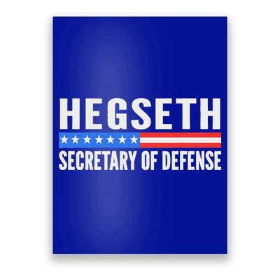 Pete Hegseth Secretary Of Defense Poster