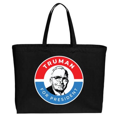 President Harry S Truman Independence Missouri Cotton Canvas Jumbo Tote