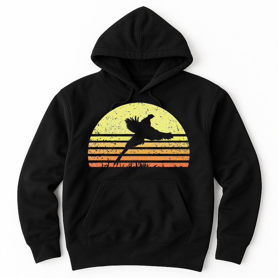 Pheasant Hunting South Dakota Upland Bird Game Hunter Retro Hoodie