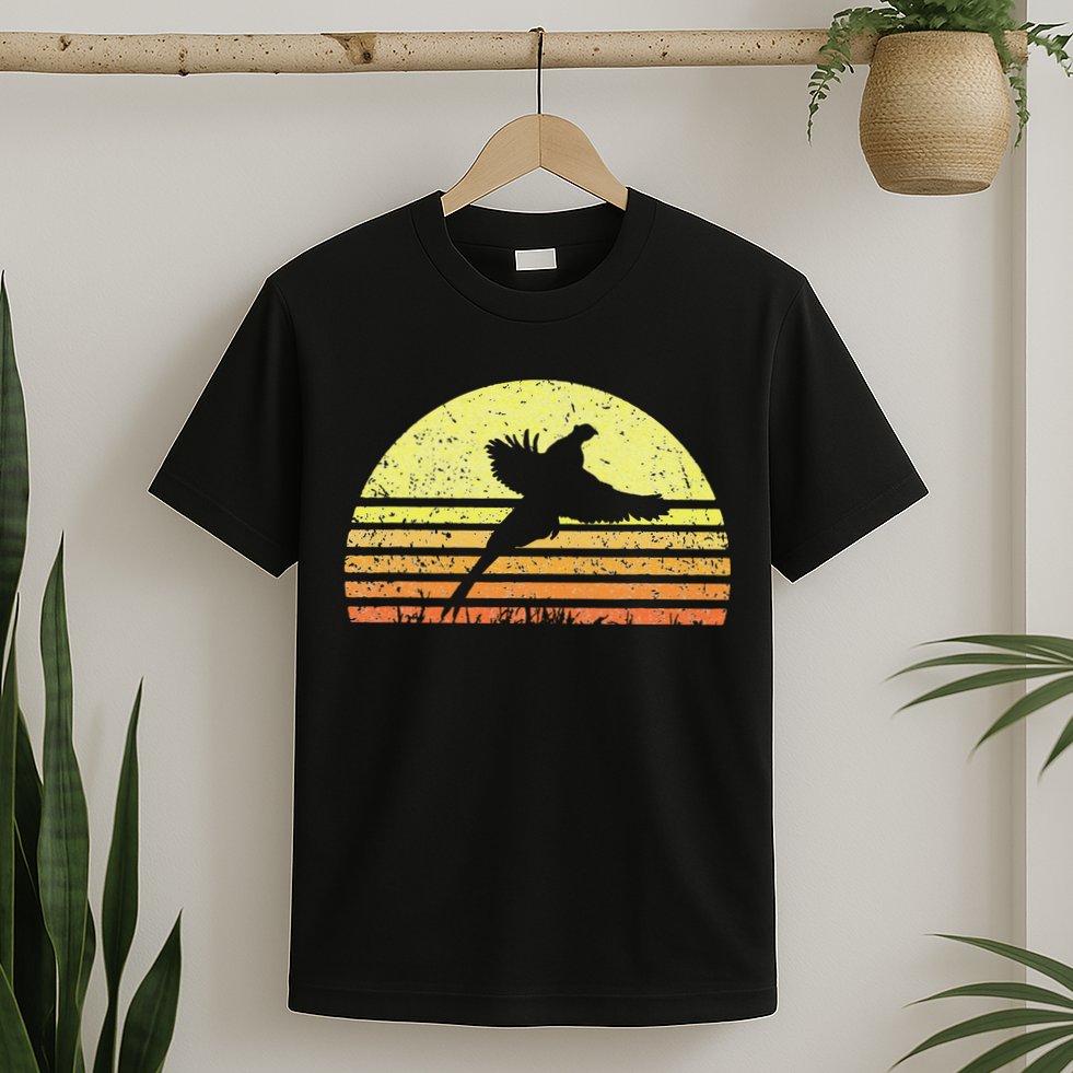 Pheasant Hunting South Dakota Upland Bird Game Hunter Retro T-Shirt