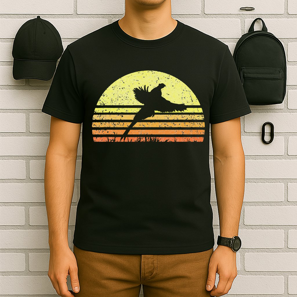Pheasant Hunting South Dakota Upland Bird Game Hunter Retro T-Shirt