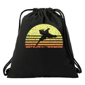 Pheasant Hunting South Dakota Upland Bird Game Hunter Retro Drawstring Bag