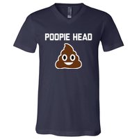 Poopie Head Sarcastic Novelty Gifts Funny Poop Shit V-Neck T-Shirt