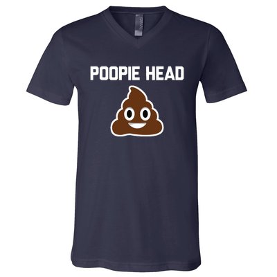 Poopie Head Sarcastic Novelty Gifts Funny Poop Shit V-Neck T-Shirt