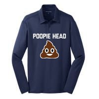 Poopie Head Sarcastic Novelty Gifts Funny Poop Shit Silk Touch Performance Long Sleeve Polo