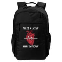 Post Heart Surgery Bypass Recovery Tshirt Takes A Lickin Daily Commute Backpack